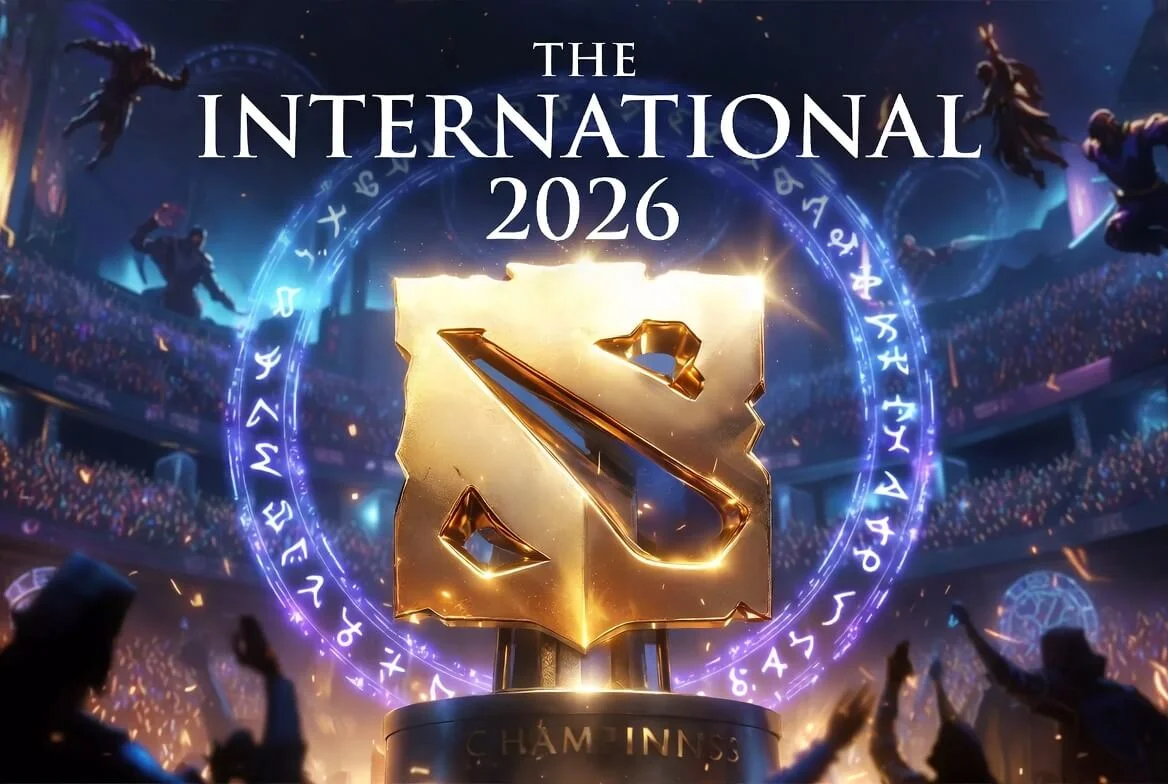 Key-Art des Dota-2-Weltfinals 2026 in Shanghai